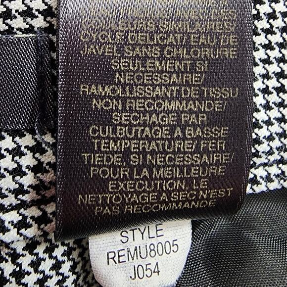 Liz Claiborne Pants Womens 10 Black White Houndstooth Tabitha High Rise Straight - Picture 10 of 15
